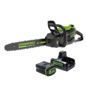 Greenworks Commercial 82V 16" 2.4kW Chainsaw with 4Ah Battery and Dual Port Charger (82CS24-4DP)