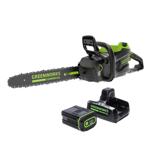 Greenworks Commercial 82V 20" 3.4kW Chainsaw with 4Ah Battery and Dual Port Charger (82CS34-4DP)