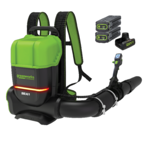 Greenworks Commercial Optimus 82V 755 CFM Dual-Port Backpack Blower with (2) 8Ah Batteries and Dual Port Charger BB361-82DP